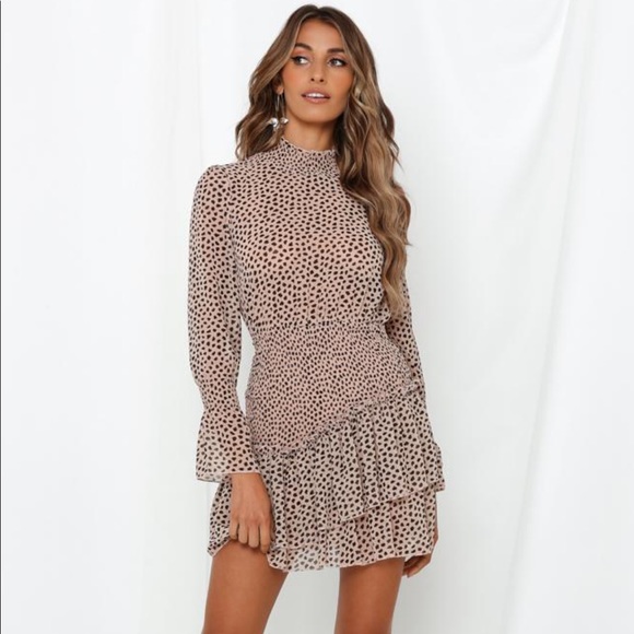 HELLO MOLLY Don’t Take It Personal Beige Dress - Picture 3 of 16